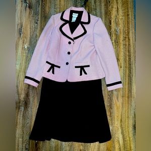 Perceptions Pink Blazer and Skirt Matching Set Size 10 Office wear Barbiecore